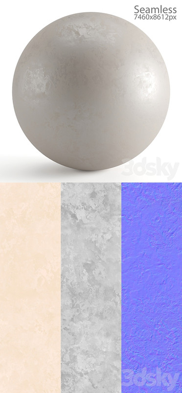 Seamless decorative plaster material